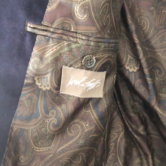 Ralph Ralph Lauren Soft Velvet Velour Jacket Navy Blue Size 40S - Picture 7 of 10